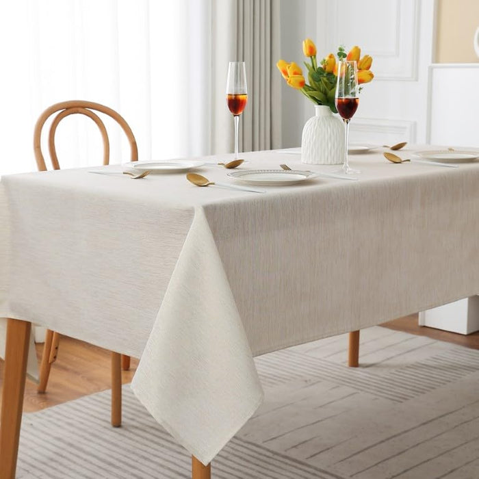Home Decorative Glitter Rectangular Round Tablecloth Washable Dinning Table Cover Protector for Restaurant, Kitchen Dinning Party