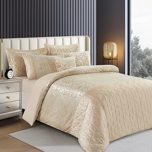 3 Piece Velvet Duvet Cover Quilt Bedding Set with Matching Pillow Cases Soft Quilt Cover Easy Care Hypoallergenic