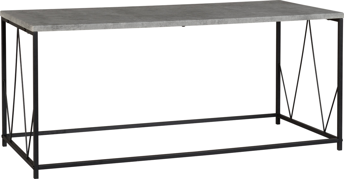 Athens Rectangular Coffee Table Concrete Effect/Black