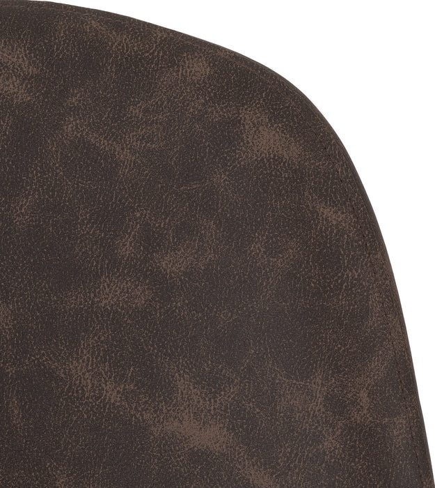 Athens Chair (Box of 2) Brown Faux Leather