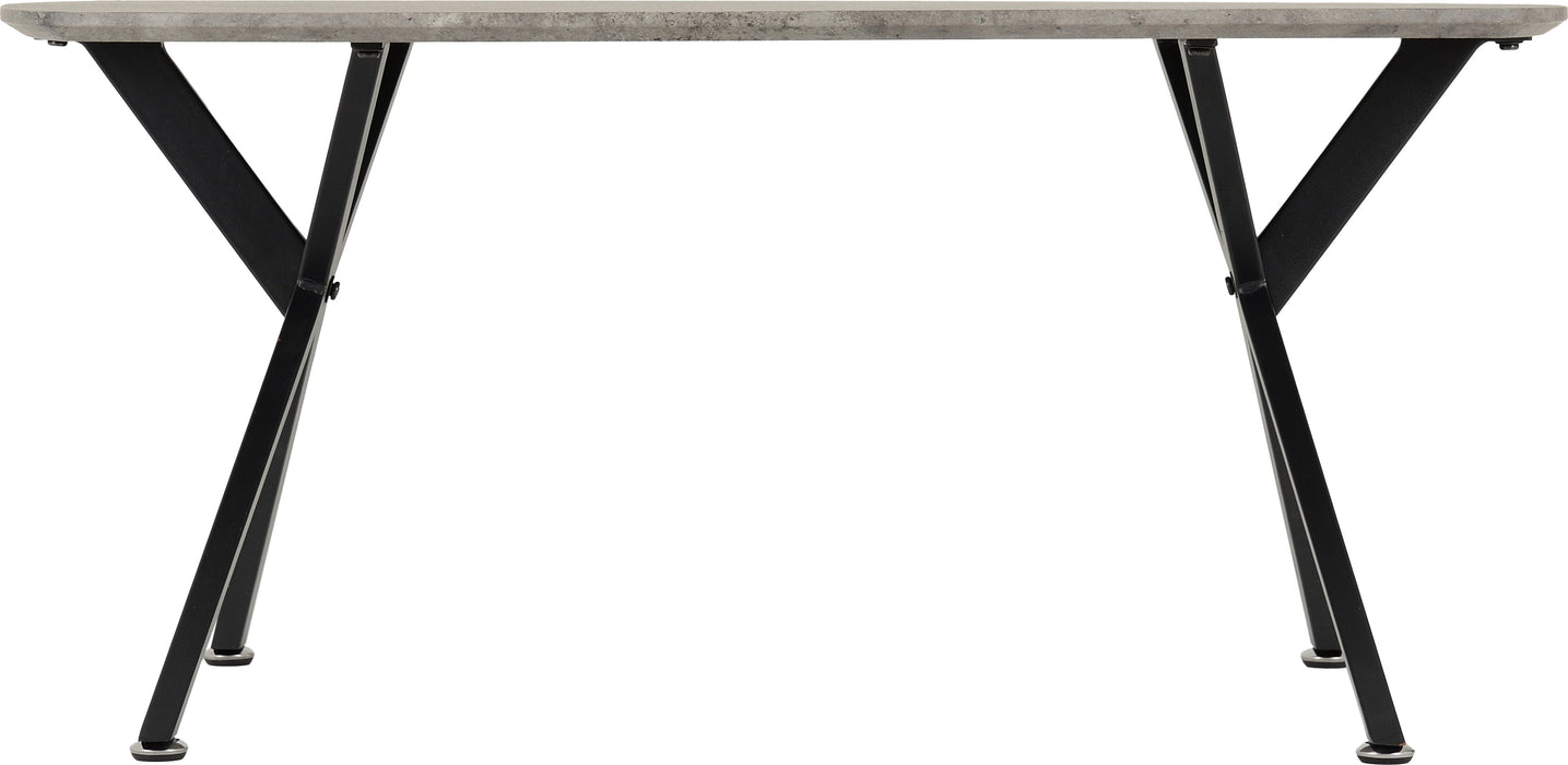 Athens Oval Coffee Table Concrete Effect/Black