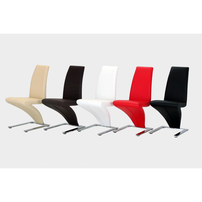 Ankara Dining Chair Chrome & Red