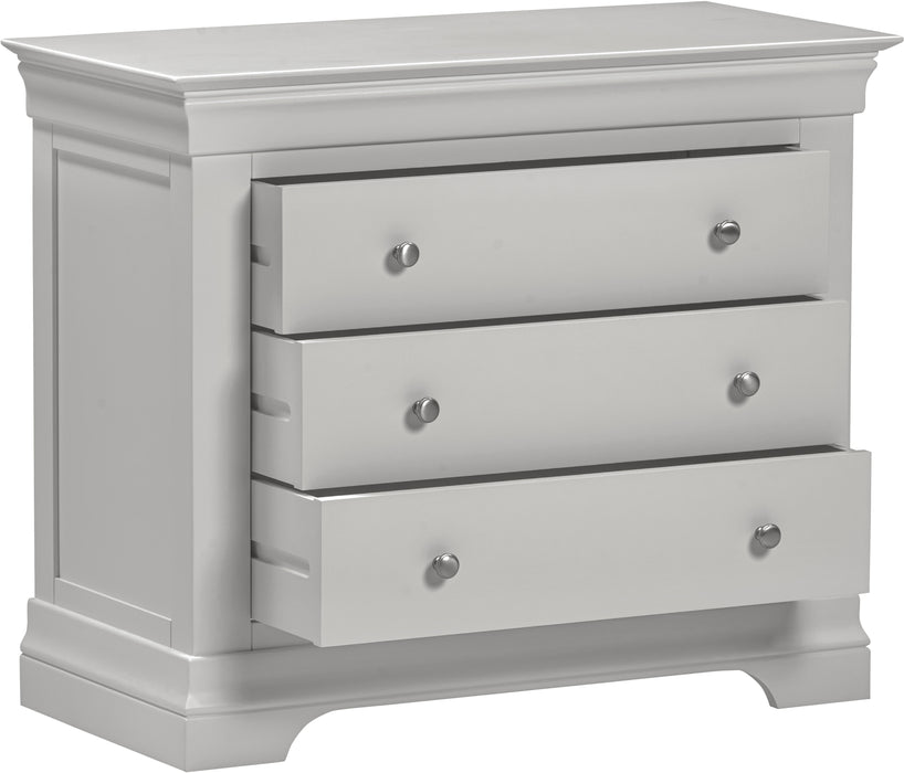 Bordeaux 3 Drawer Chest Pebble Grey