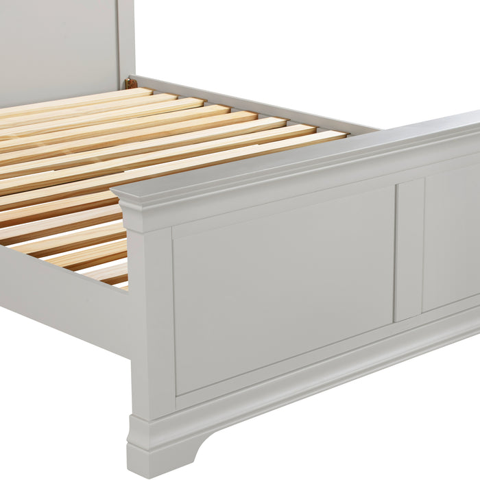 Bordeaux 5' Bed High Foot End Pebble Grey