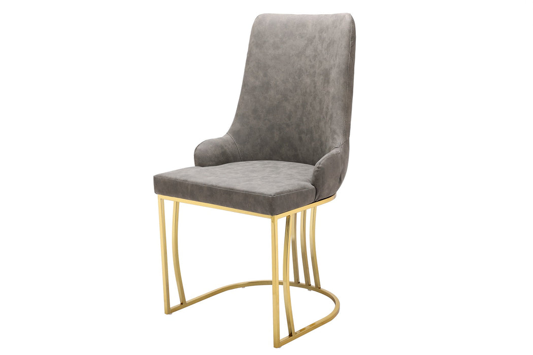 Bruno/Chair/Velvet/DarkGrey/SilverFrame