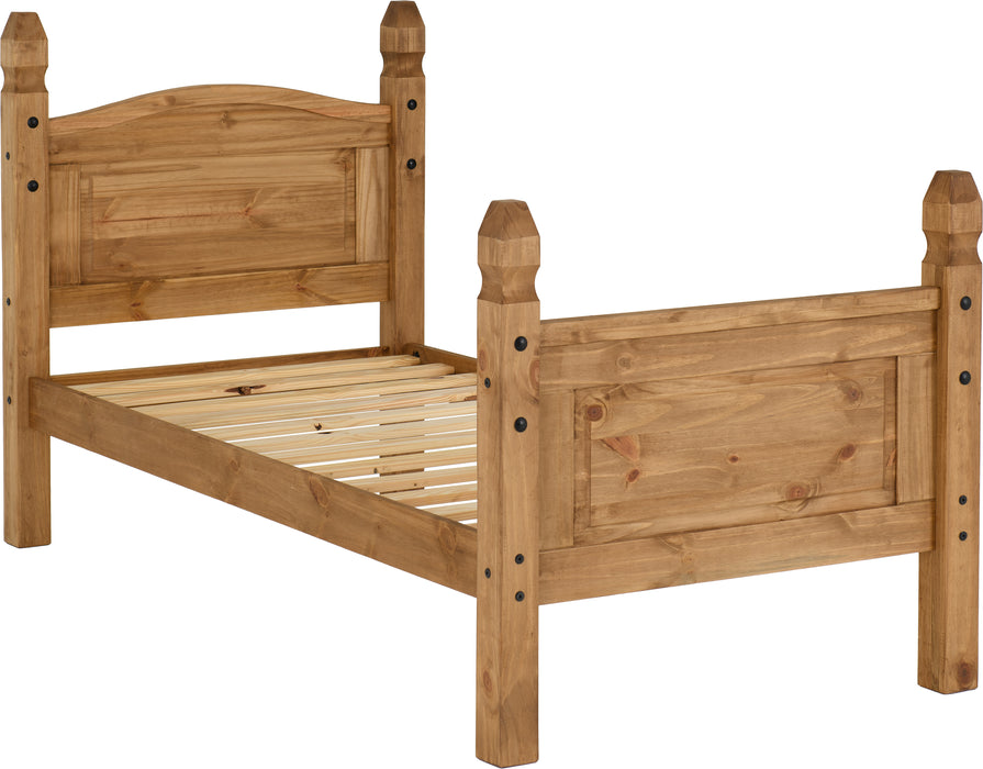 Corona 3' Bed High Foot End Distressed Waxed Pine