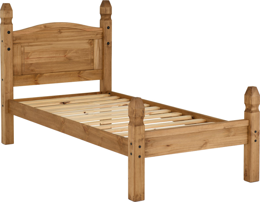 Corona 3' Bed Low Foot End Distressed Waxed Pine