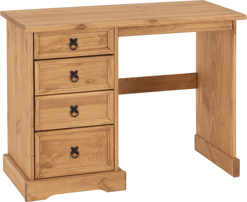 Corona 4 Drawer Dressing Table Distressed Waxed Pine