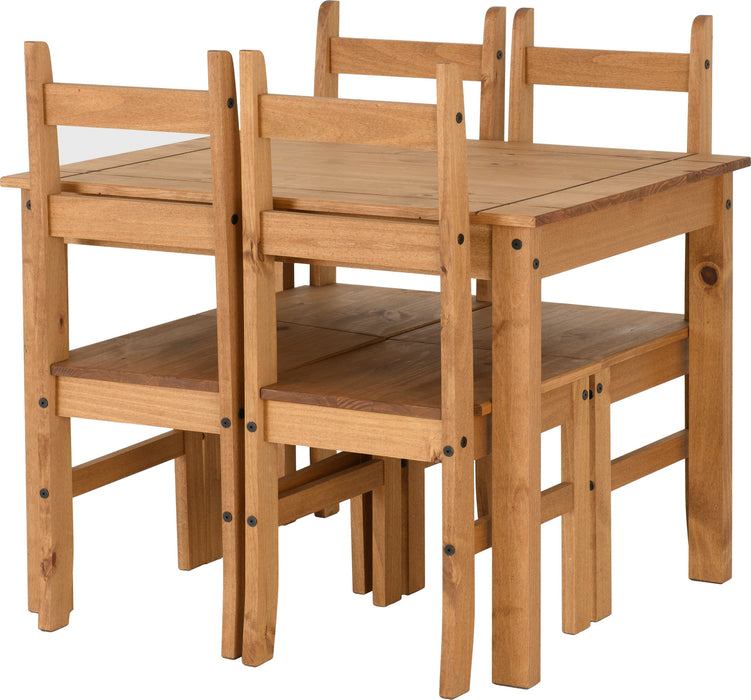 Corona Budget Dining Set Distressed Waxed Pine