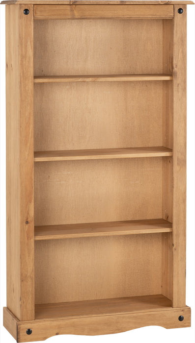 Corona Medium Bookcase Distressed Waxed Pine