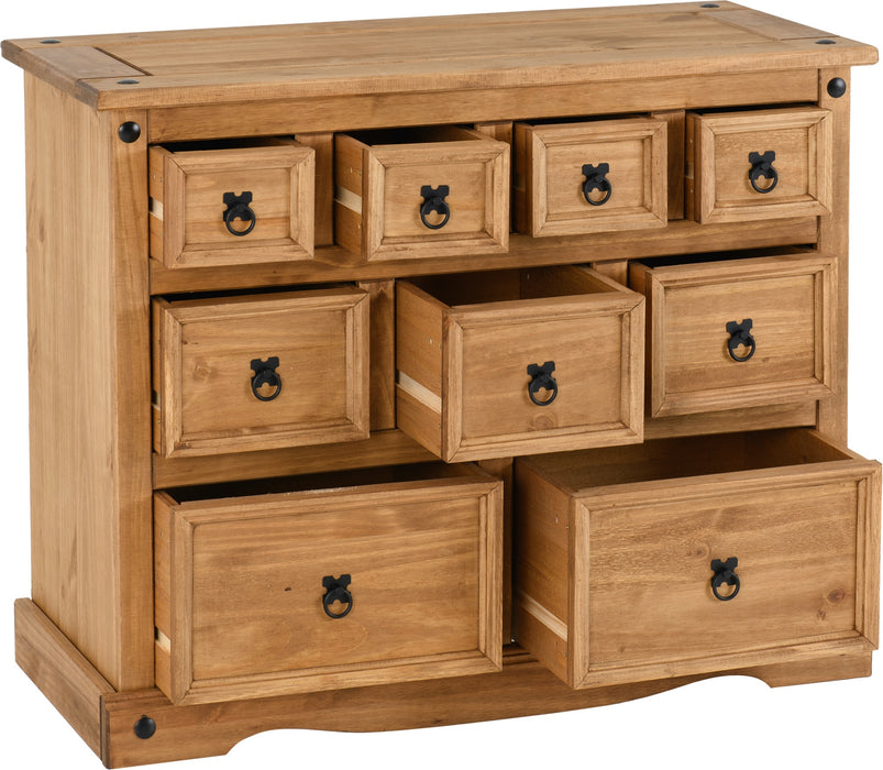 Corona 4+3+2 Drawer Merchant Chest Distressed Waxed Pine