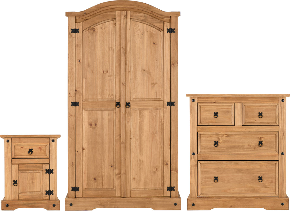 Corona Trio Distressed Waxed Pine