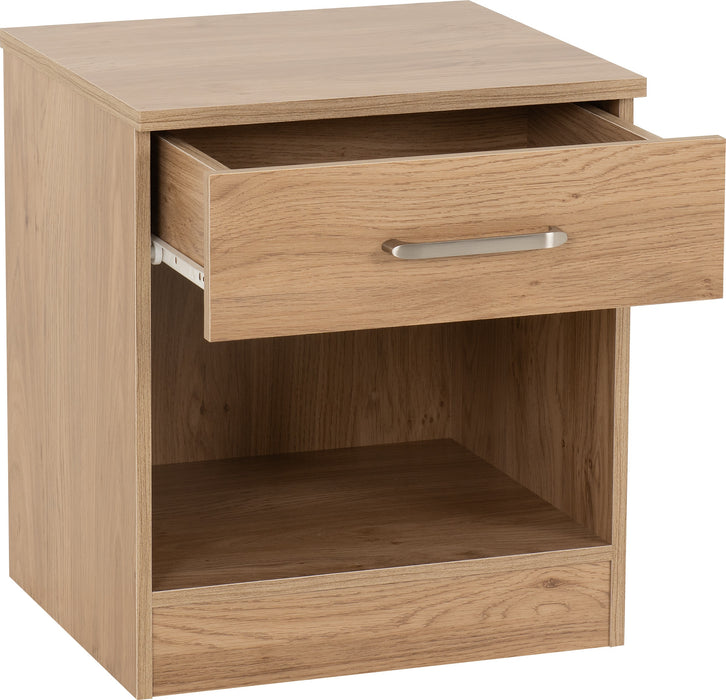 Dakota 1 Drawer Bedside Oak Effect
