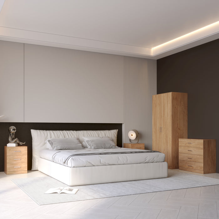 Dakota 2 Door Wardrobe Bedroom Set Oak Effect