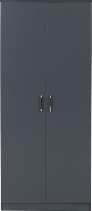 Dakota 2 Door Wardrobe Dark Grey