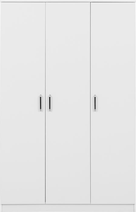 Dakota 3 Door Wardrobe White