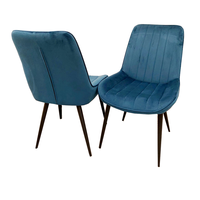 4 X Dido Dining Chairs In Navy Blue