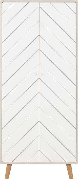 Dixie 2 Door Wardrobe Dusty Grey/White