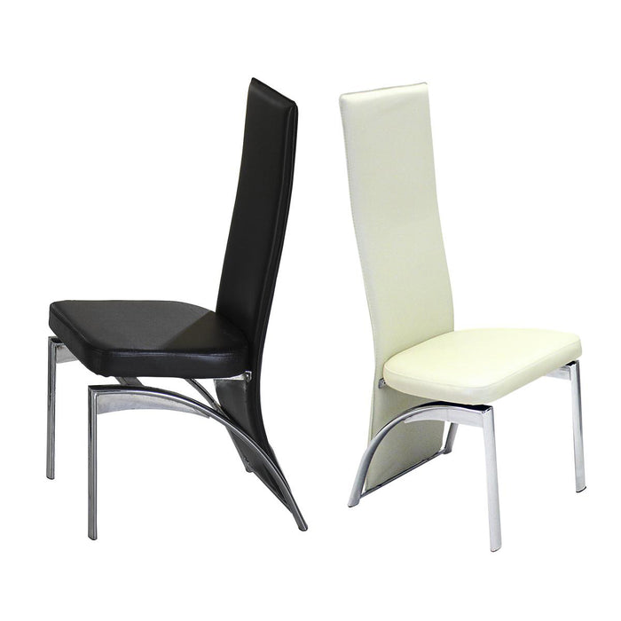 Durban Dining Chair Chrome & Black (6s)