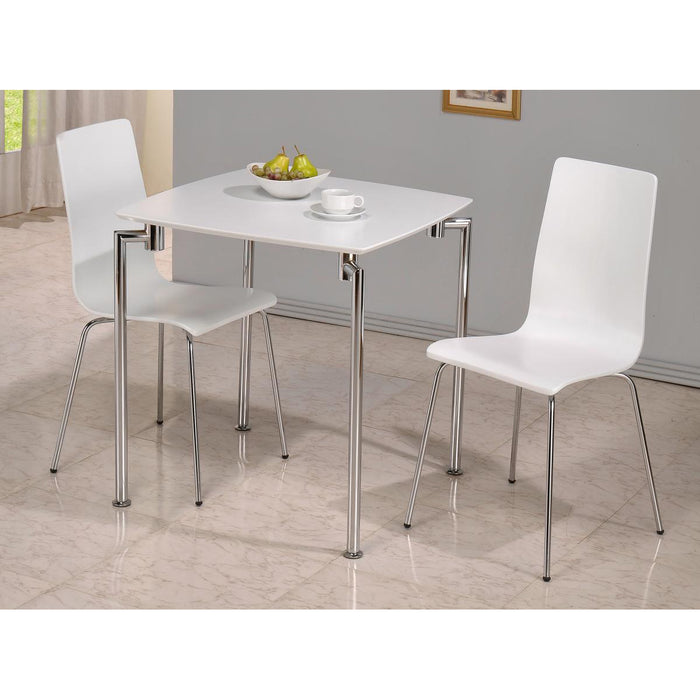 Fiji High Gloss White Small Dining Set with 2 Chairs