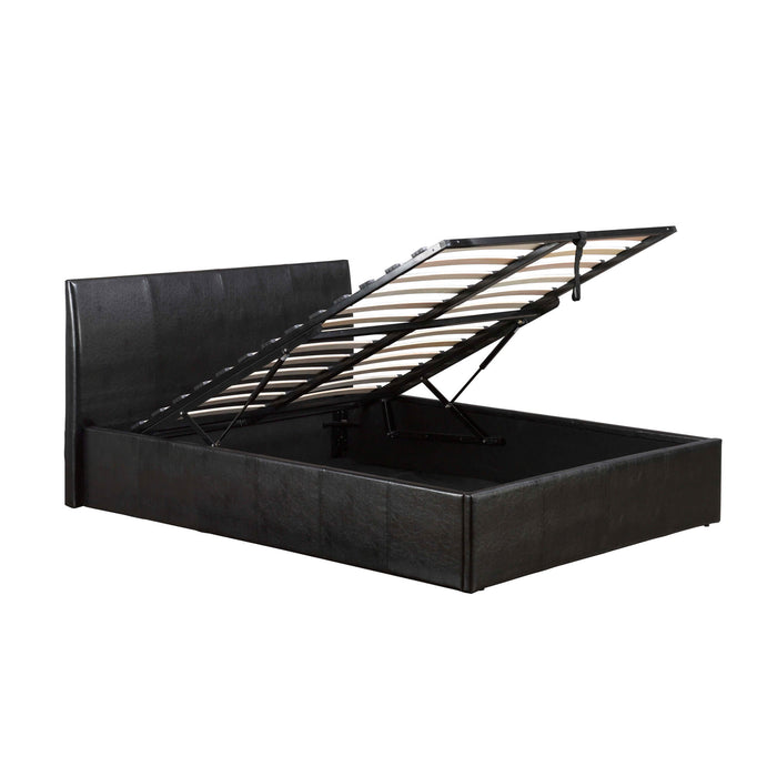 Fusion Storage PU Single Bed Black