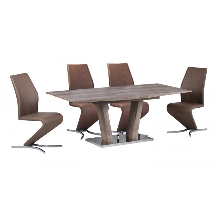 Geneva PU Chairs Chrome & Black