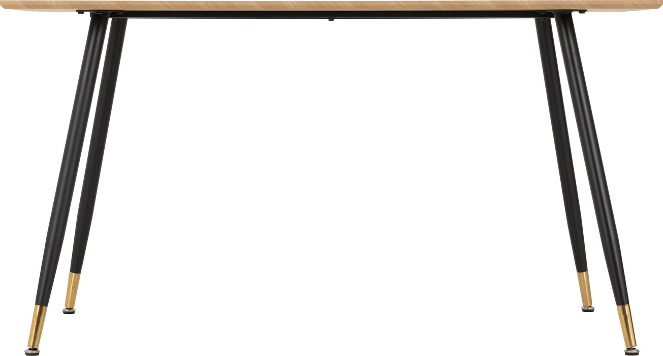 Hamilton Medium Dining Table Medium Oak Effect/Black