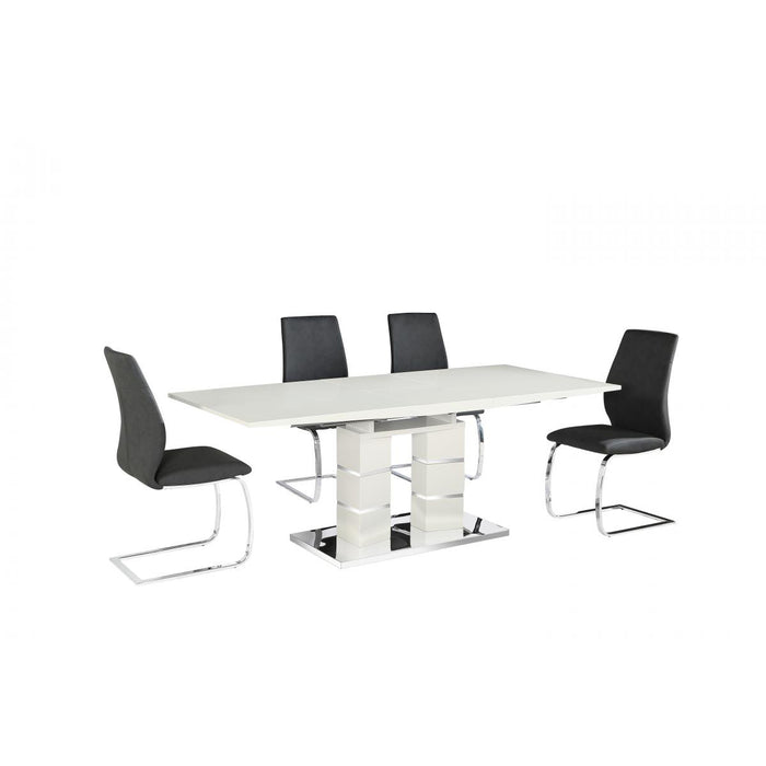 Janelle PU Chairs Chrome & Grey (2s)