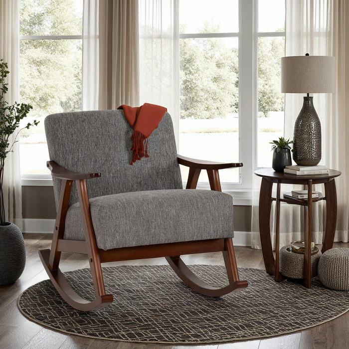 Kendra Rocking Chair Grey Fabric
