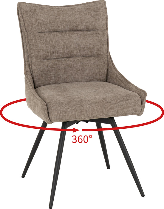 Lewis Swivel Chair (2 Per Box) Fawn Fabric