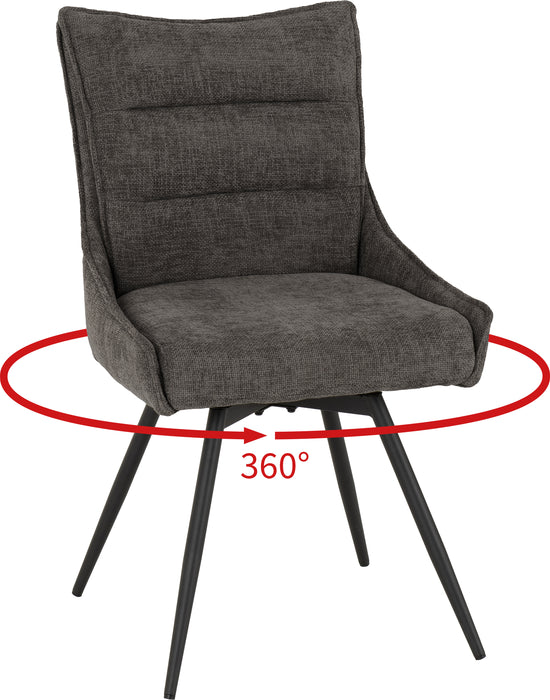Lewis Swivel Chair (2 Per Box) Grey Fabric