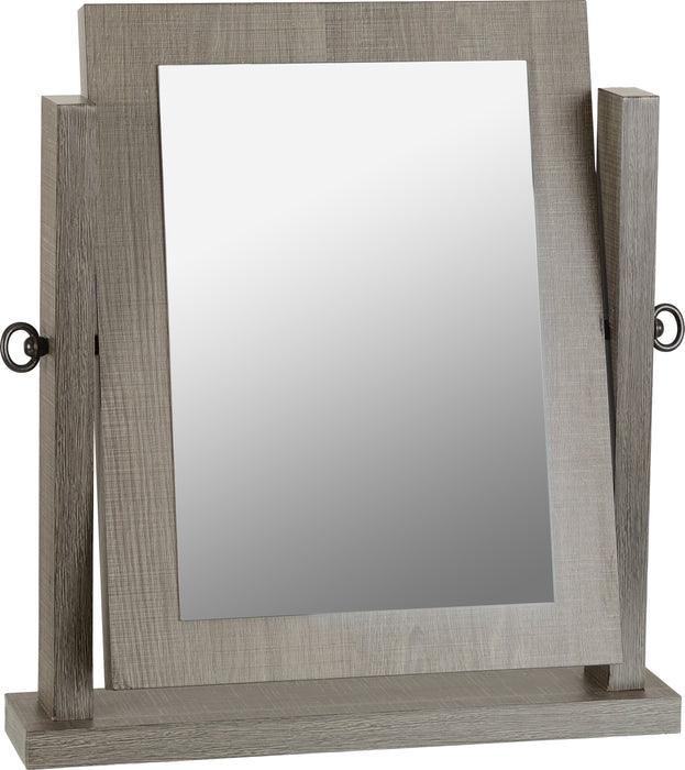 Lisbon Dressing Table Mirror Black Wood Grain