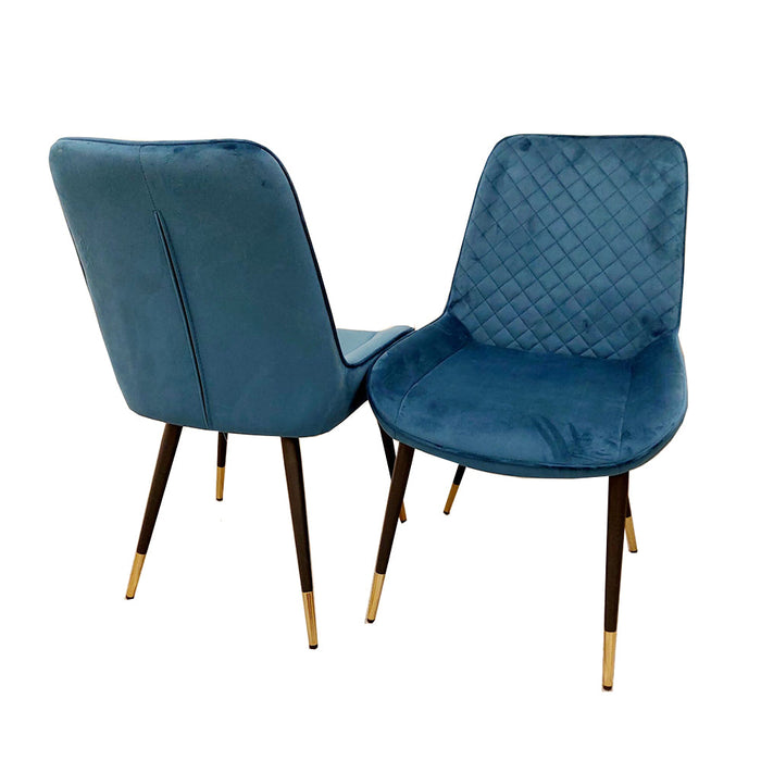 4 X Luna Dining Chairs In Navy Blue