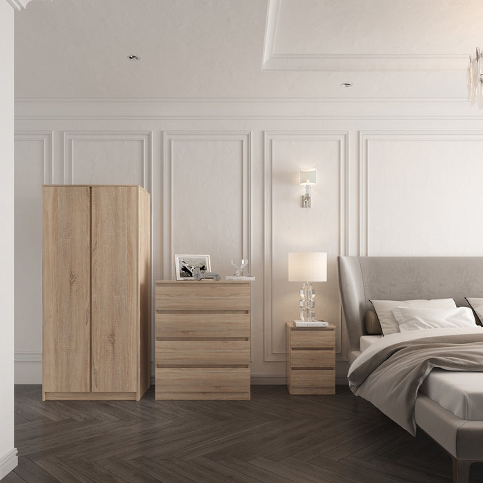 Malvern 2 Door Wardrobe Bedroom Set Sonoma Oak Effect