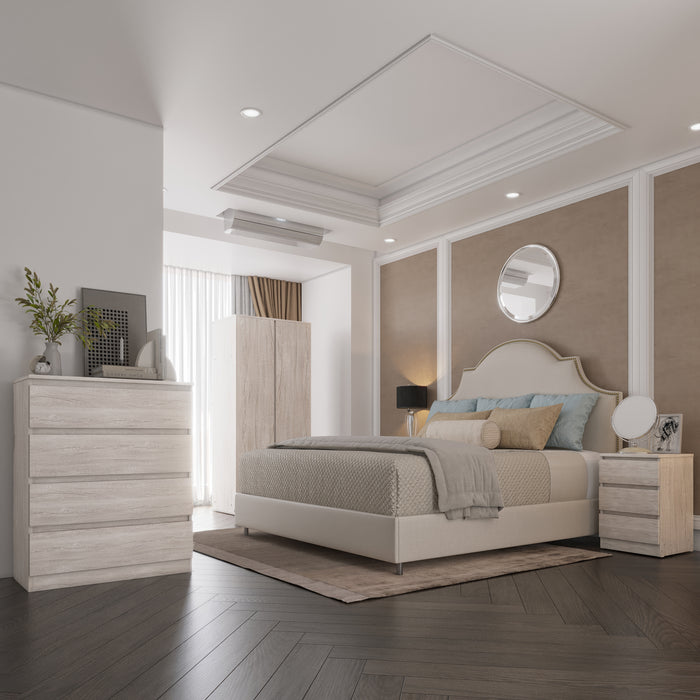 Malvern 2 Door Wardrobe Bedroom Set Urban Snow