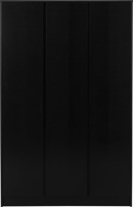 Malvern 3 Door Wardrobe Black