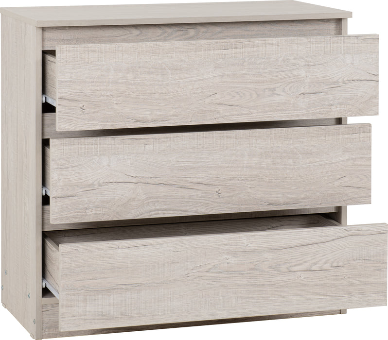 Malvern 3 Drawer Chest Urban Snow