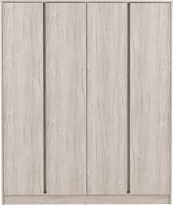 Malvern 4 Door Wardrobe Urban Snow