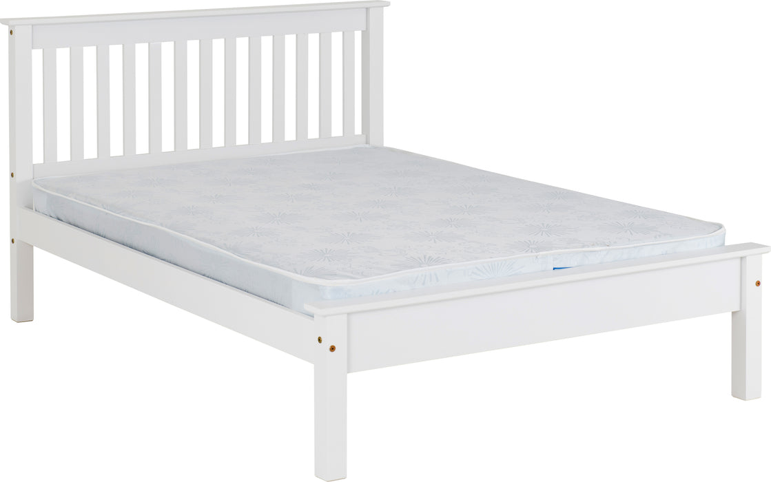 Monaco 4'6" Bed Low Foot End White