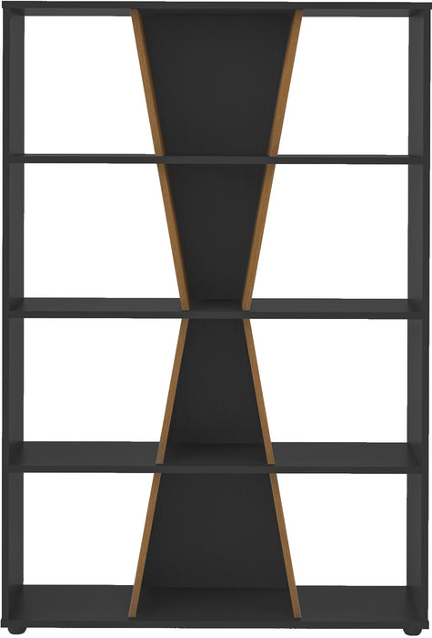 Naples Medium Bookcase Black/Pine Effect