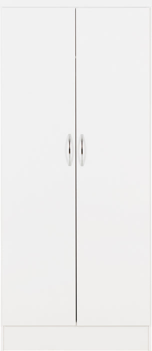 Nevada 2 Door All Hanging Wardrobe White Gloss