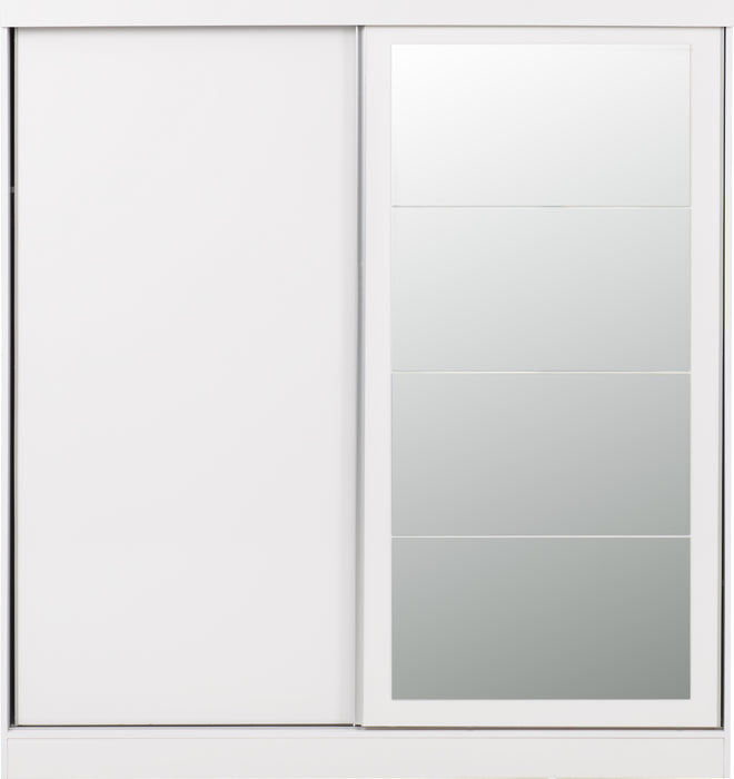 Nevada 2 Door Sliding Wardrobe White Gloss