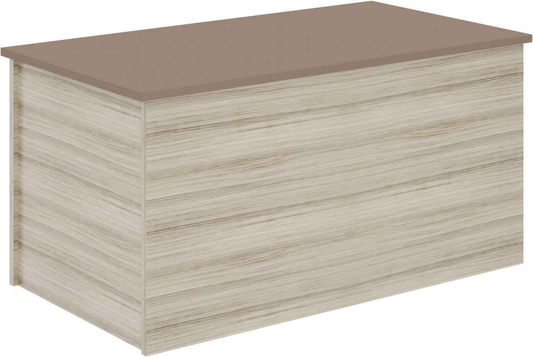 Nevada Blanket Box Oyster Gloss/Light Oak Effect Veneer