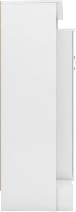 Nevada Petite Open Shelf Wardrobe White Gloss