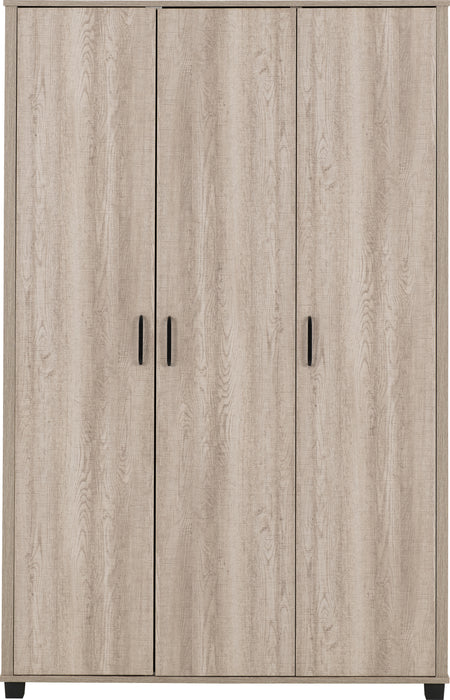 Oliver 3 Door Wardrobe Light Oak Effect