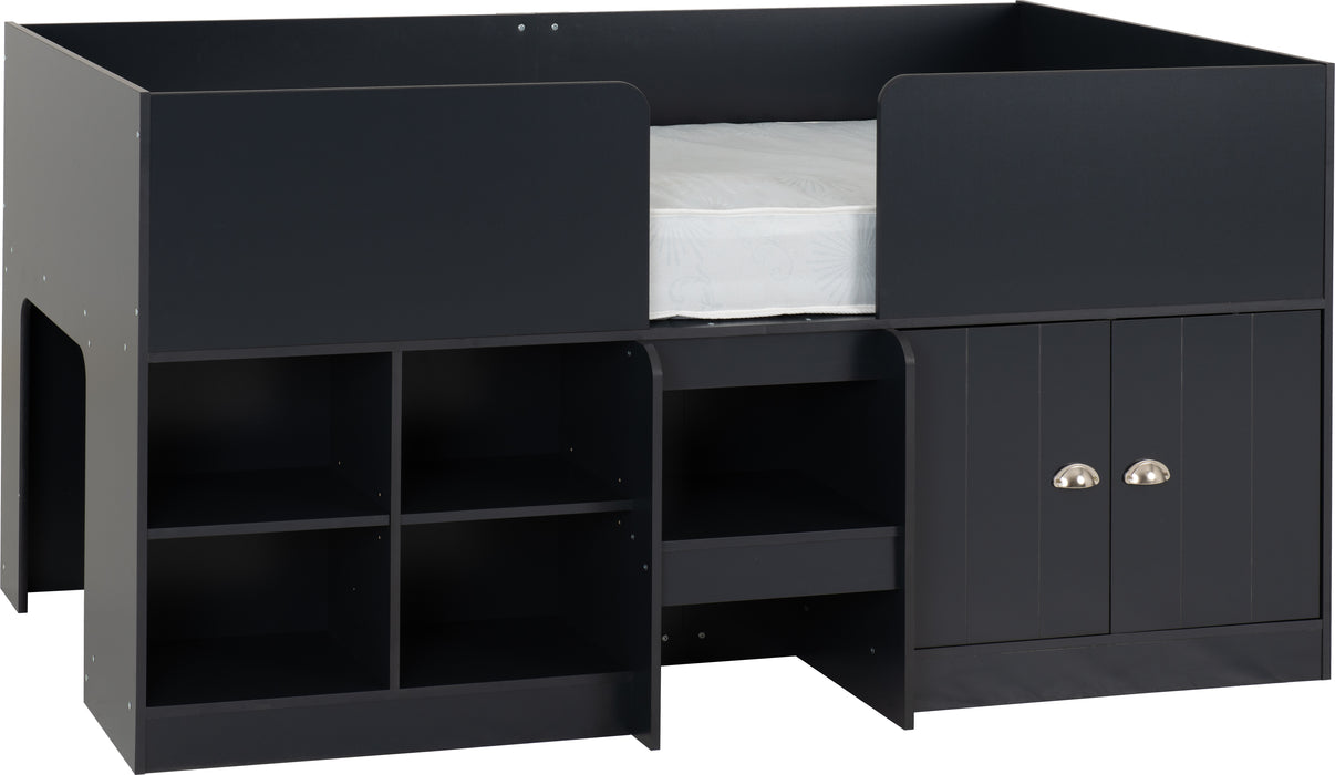 Orlando Low Sleeper Bed Dark Grey