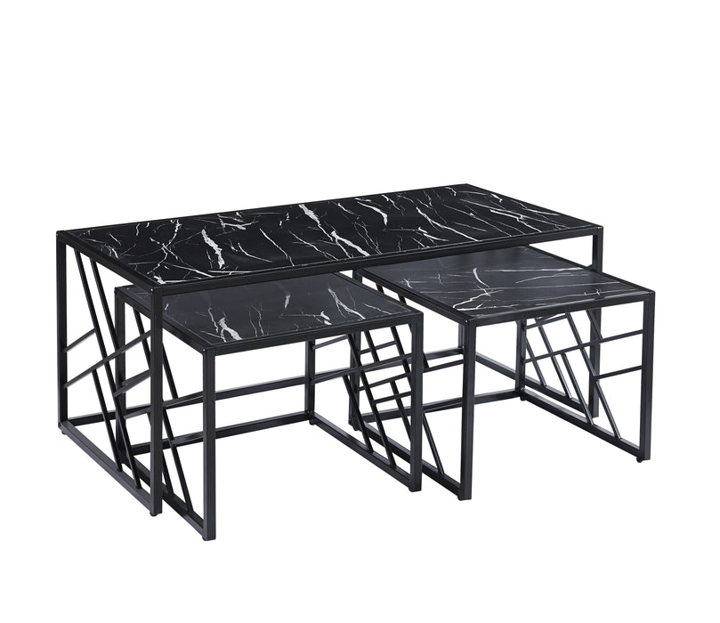 Oval MDF Coffee Table With Side Table