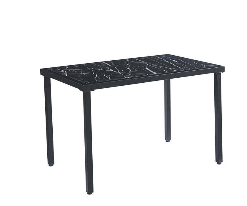 Oval MDF High Gloss Marble Look Alike Dining Table