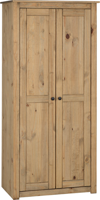 Panama 2 Door Wardrobe Natural Wax