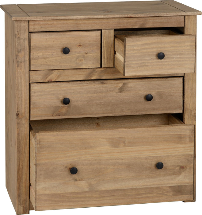Panama 2+2 Drawer Chest Natural Wax